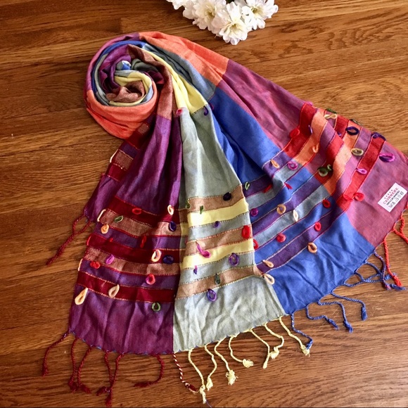 Accessories - Large plaid 100% cashmere scarf pashmina fringe